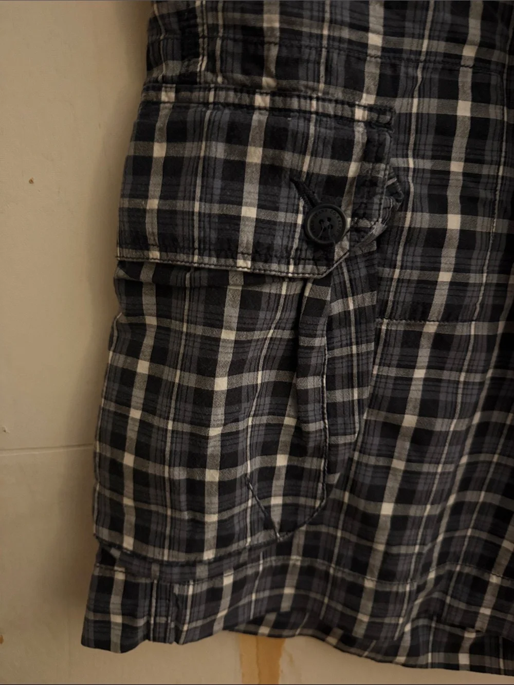 Polo Plaid Cargo Shorts - Navy/White - Casual Men's Wear